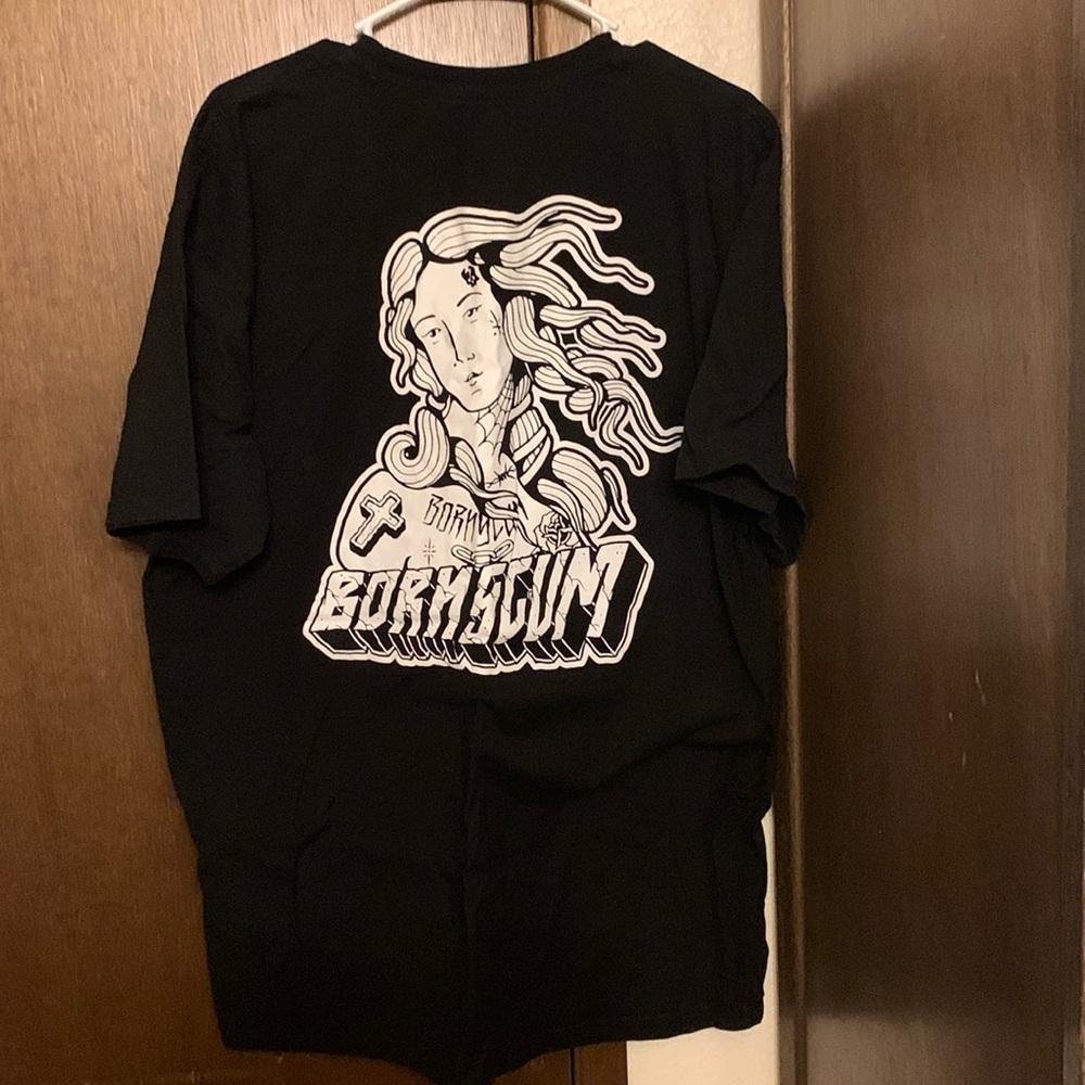Born Scum t shirt black. Size xl